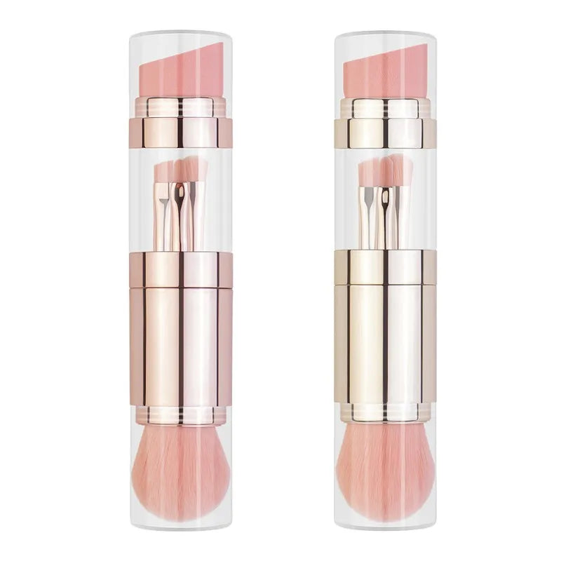 4 In 1 Makeup Brushes Foundation Eyebrow Shadow Concealer Eyeliner Blush Powder Cosmetic Professional Maquiagem Beauty Health