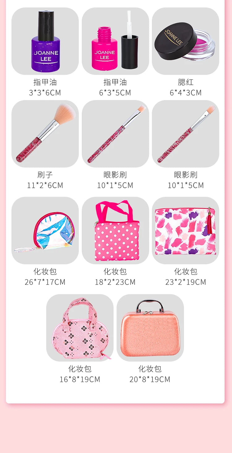 DIY Pretend Play Make Up Set Simulation Cosmetics House Handbag Educational Toys Gifts For Children Girls Kids