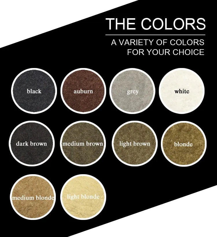 10colors Cosmetic Styling Keratin Powders Building Hair Fibers Black/Dk Brown Hair Styling Powder Instant Thicker Hair 500g