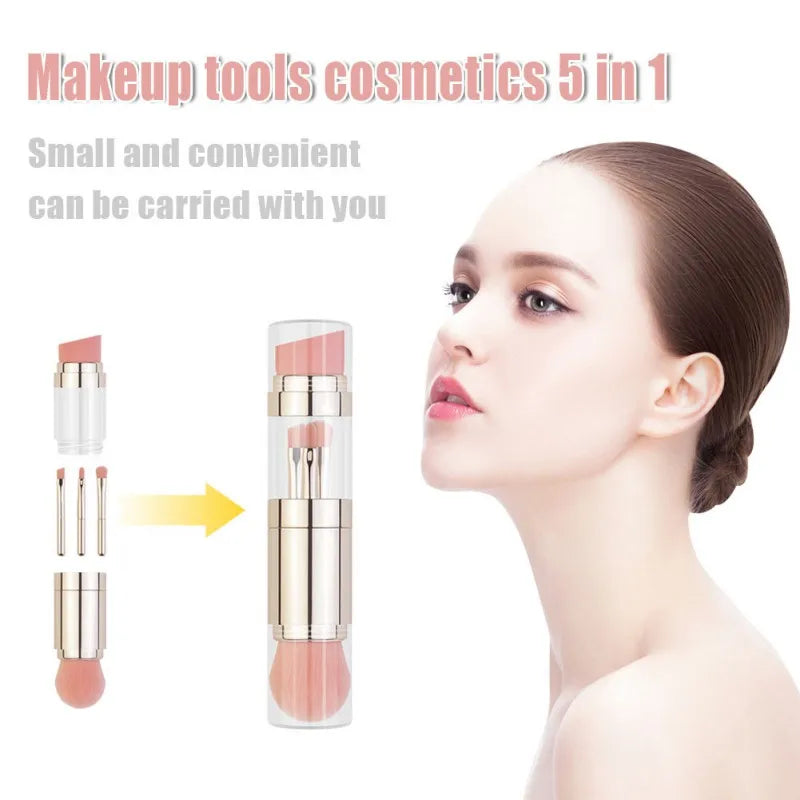 4 In 1 Makeup Brushes Foundation Eyebrow Shadow Concealer Eyeliner Blush Powder Cosmetic Professional Maquiagem Beauty Health