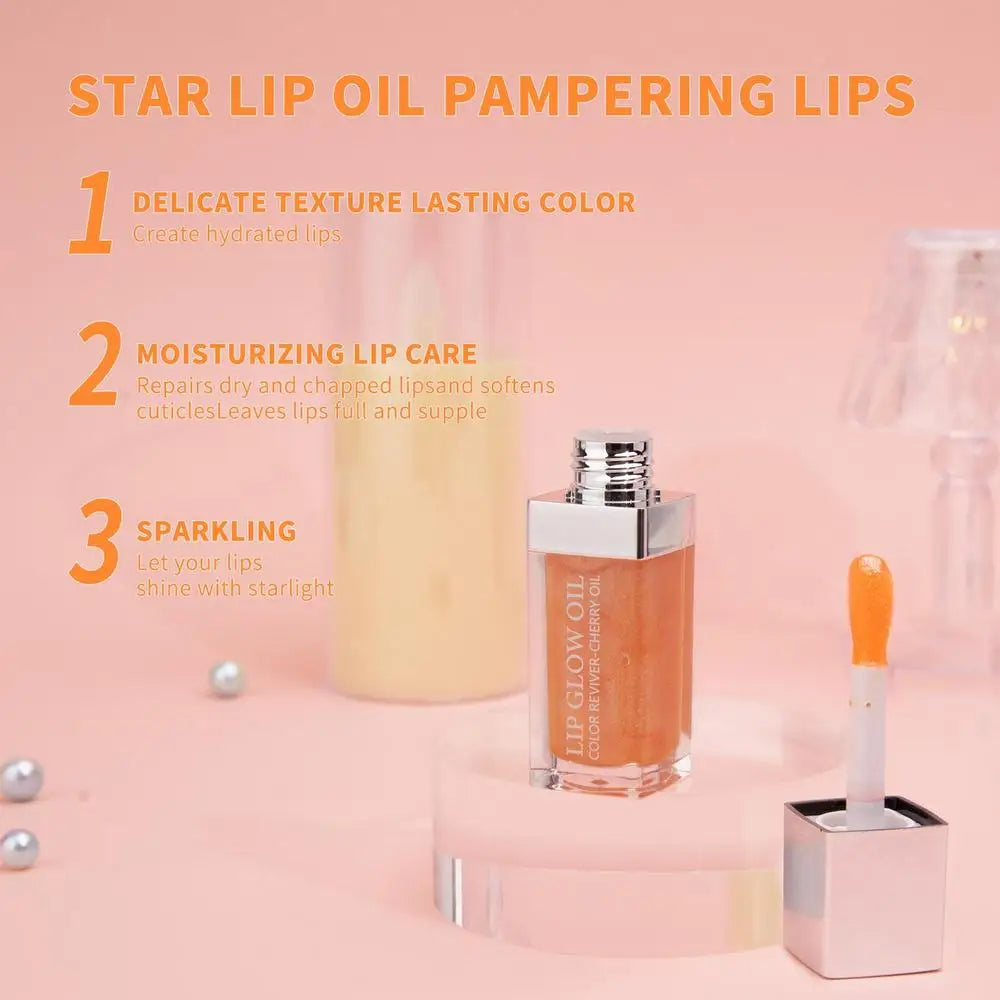 1pc Crystal Jelly Lip Grow Oil For Lipstick Lip Oil Hydrating Lip Serum Tint Lips Care Makeup Cosmetic