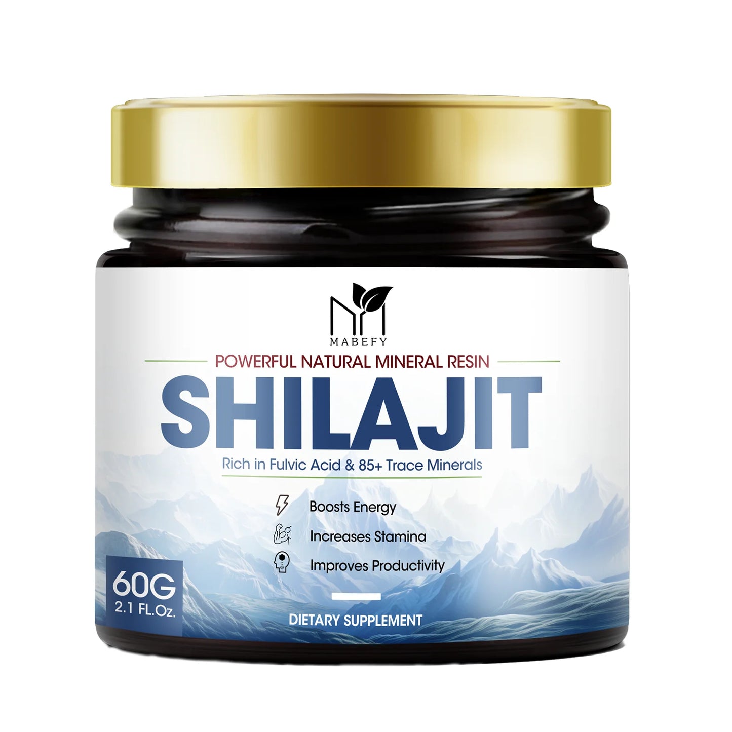  Pure and Natural Himalaya Shilajit Resin - 60g - Energy Boost for Endurance and Stamina - Suitable for Men & Women