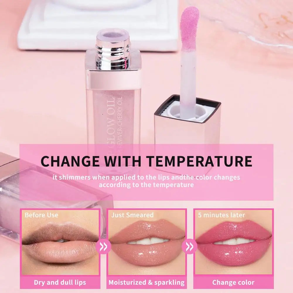 1pc Crystal Jelly Lip Grow Oil For Lipstick Lip Oil Hydrating Lip Serum Tint Lips Care Makeup Cosmetic