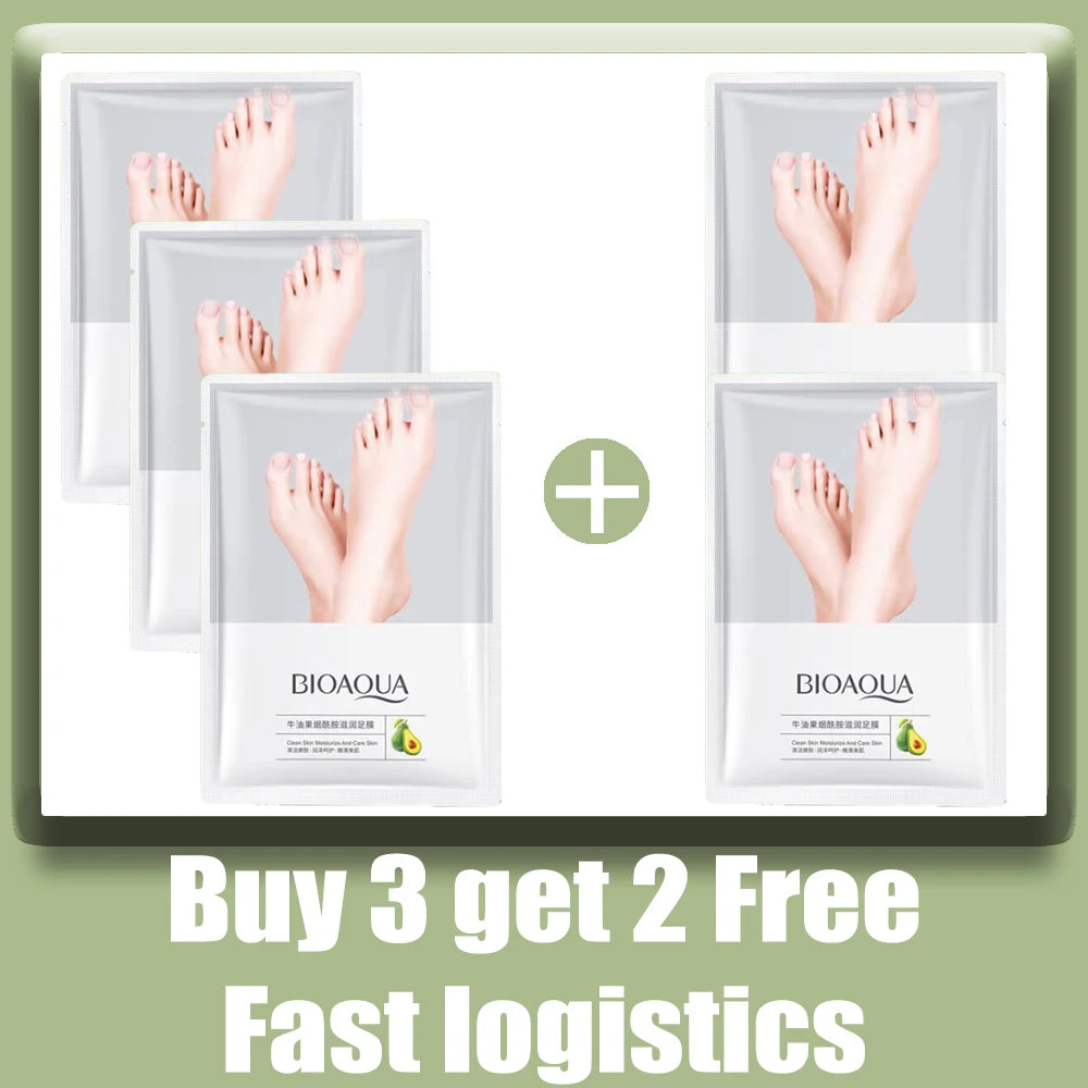 Avocado natural foot mask, exfoliation, spa moisturizing socks, dry elimination, dead skin care