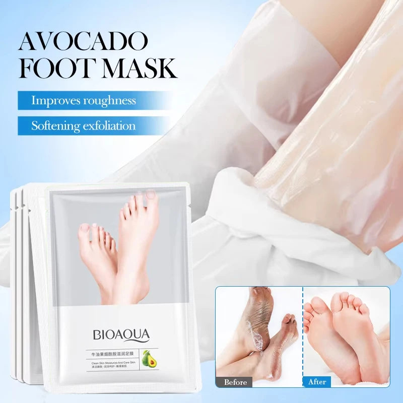 Avocado natural foot mask, exfoliation, spa moisturizing socks, dry elimination, dead skin care