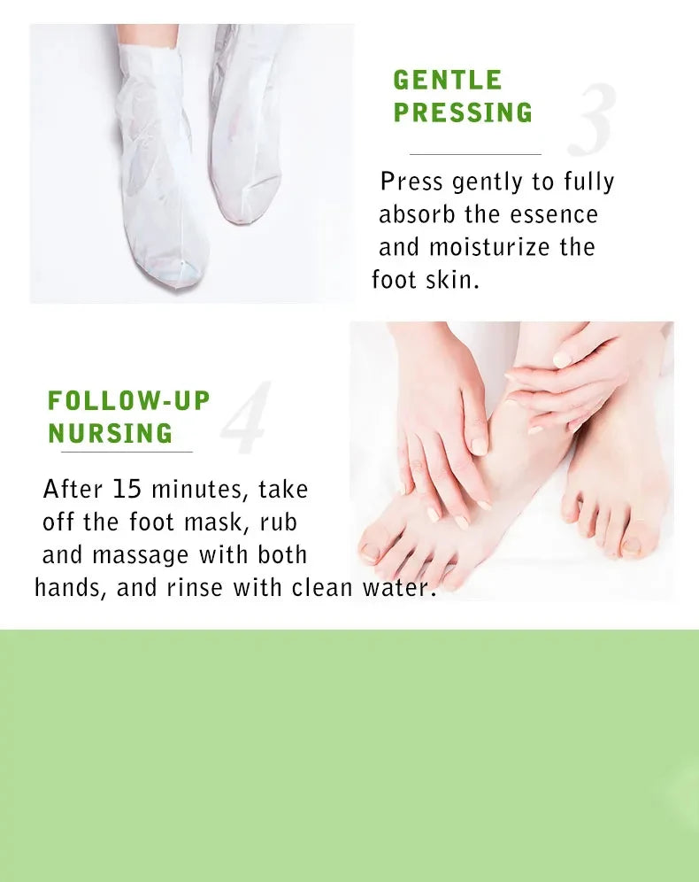 Avocado natural foot mask, exfoliation, spa moisturizing socks, dry elimination, dead skin care
