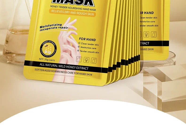 10 Pairs Honey Hand Mask Hands skincare Masks Moisturizing Nourishing Tendering Smoothing Anti Wrinkle Hands Skin Care Products