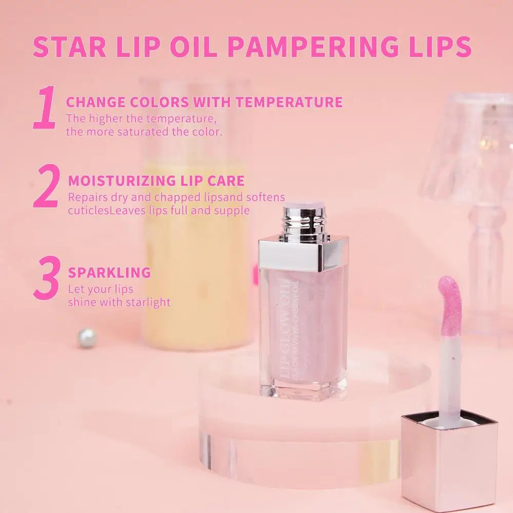 1pc Crystal Jelly Lip Grow Oil For Lipstick Lip Oil Hydrating Lip Serum Tint Lips Care Makeup Cosmetic
