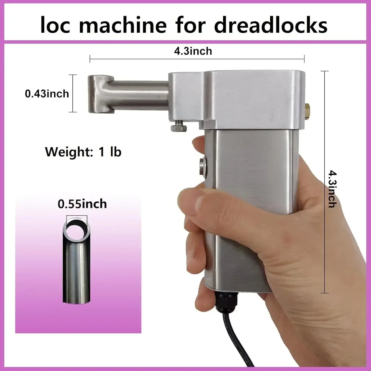 Dreadlocks Machine,Automatic Chemical Fiber Dreadlock Machine for Locs Instant Dreadlock Easily Electric Dreadlocks Machine