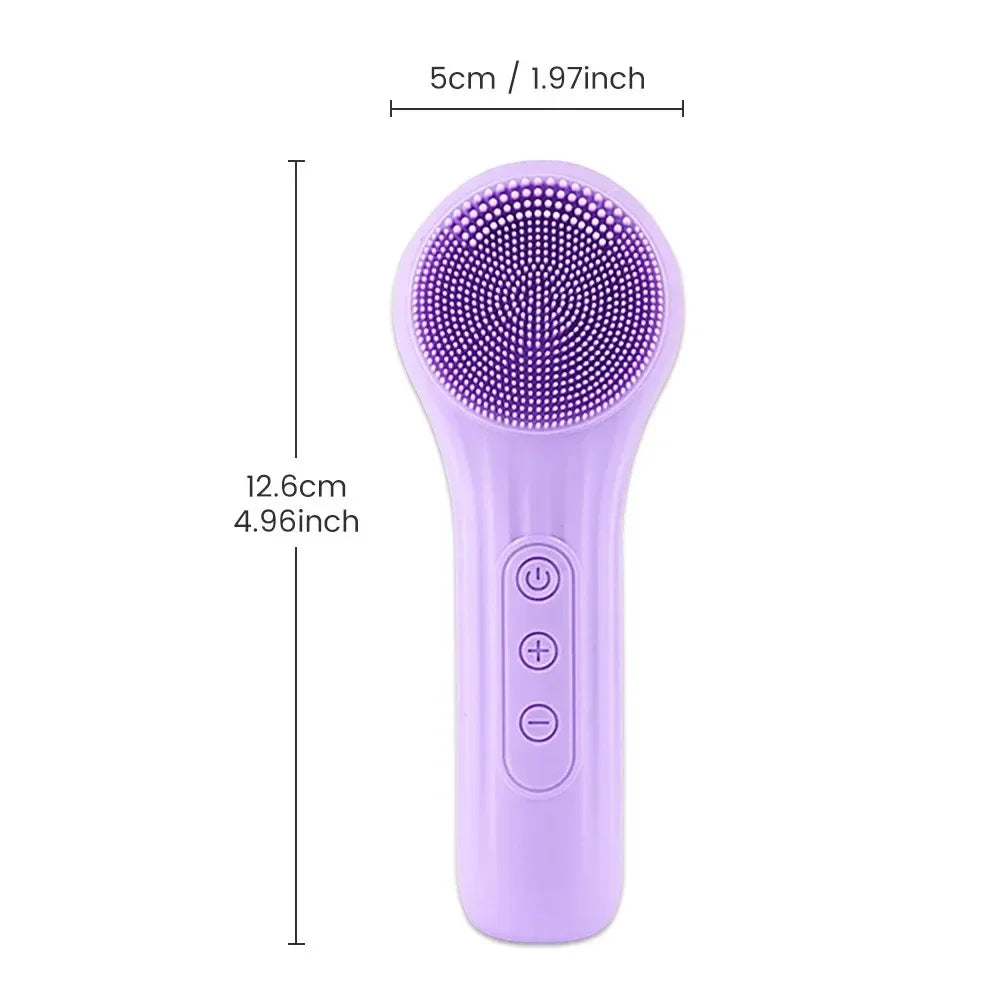 Sonic Waterproof Facial Cleansing Brush for Men & Women Rechargeable Exfoliating Electric Face Scrubber Cleanser Brush