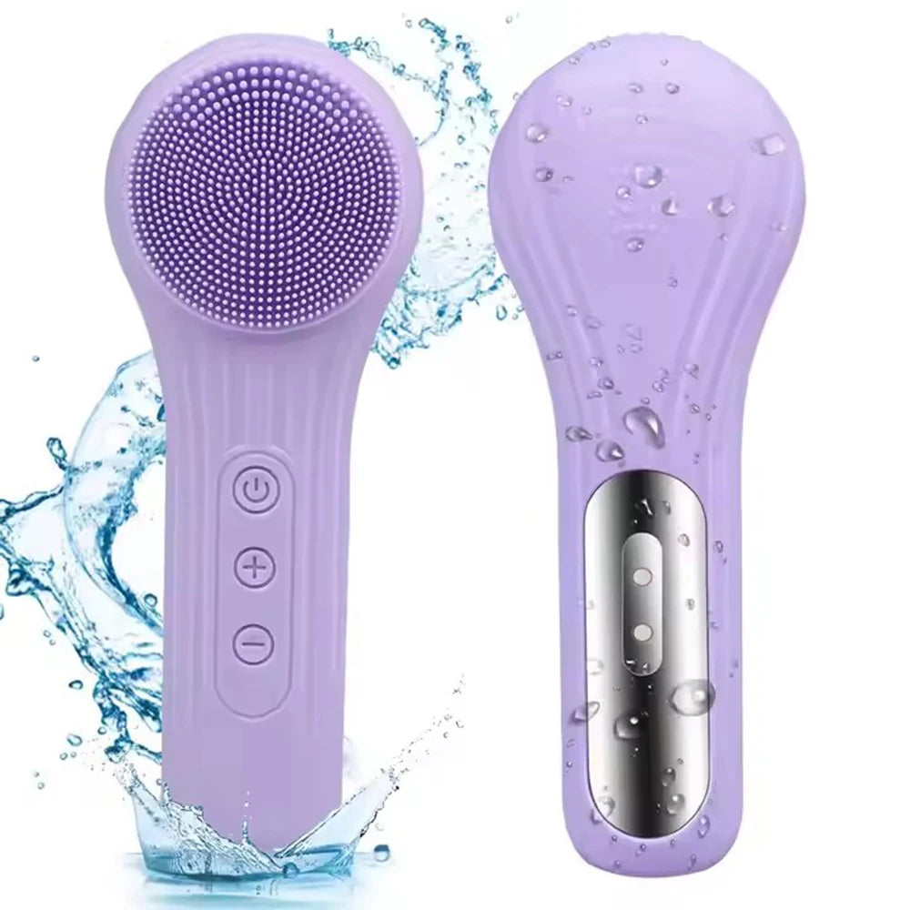 Sonic Waterproof Facial Cleansing Brush for Men & Women Rechargeable Exfoliating Electric Face Scrubber Cleanser Brush