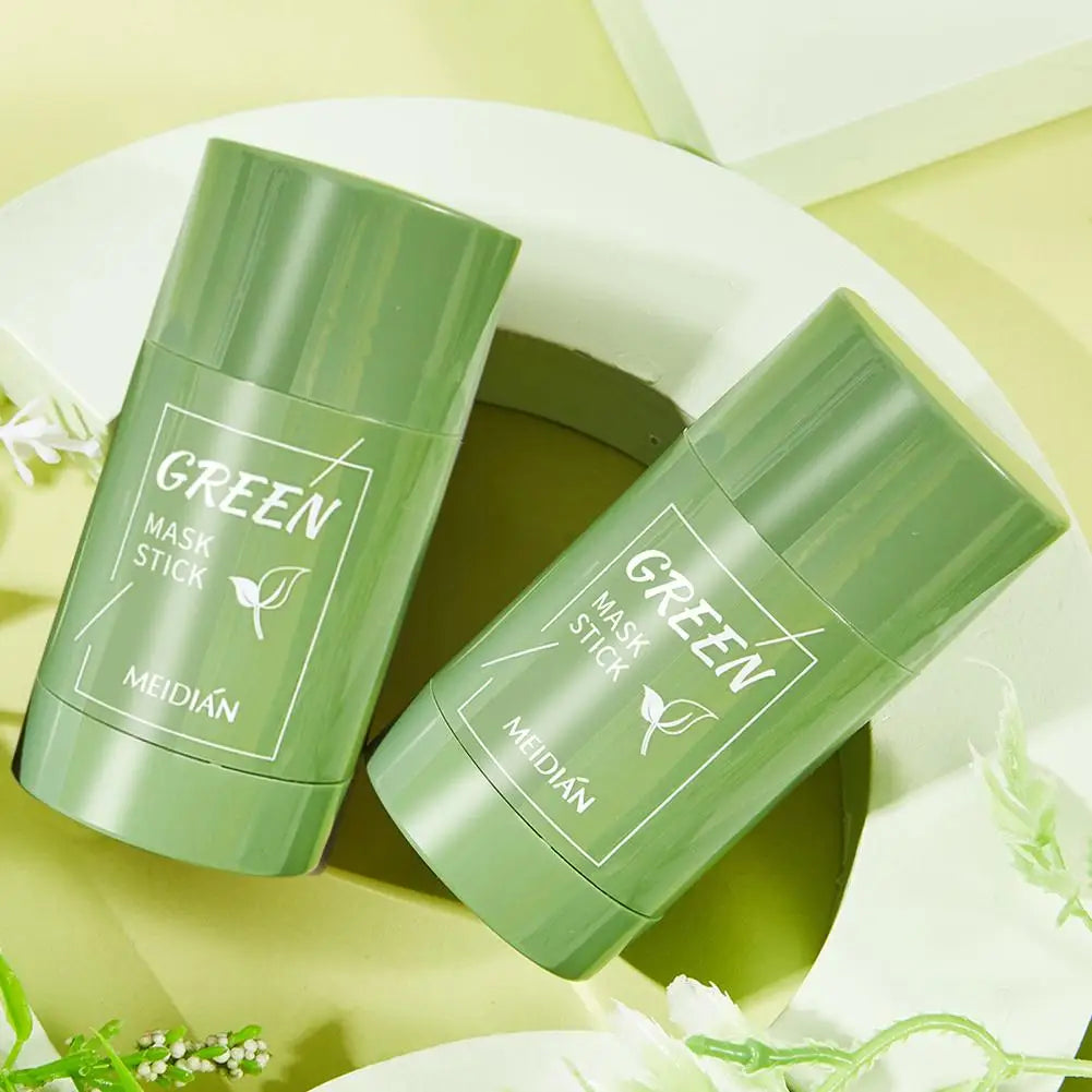 40g Green Tea Mask Stick Facial Remove Blackhead Treat Acne Blemish Black Dots Clean Solid Mask Stick Cream Skin Care