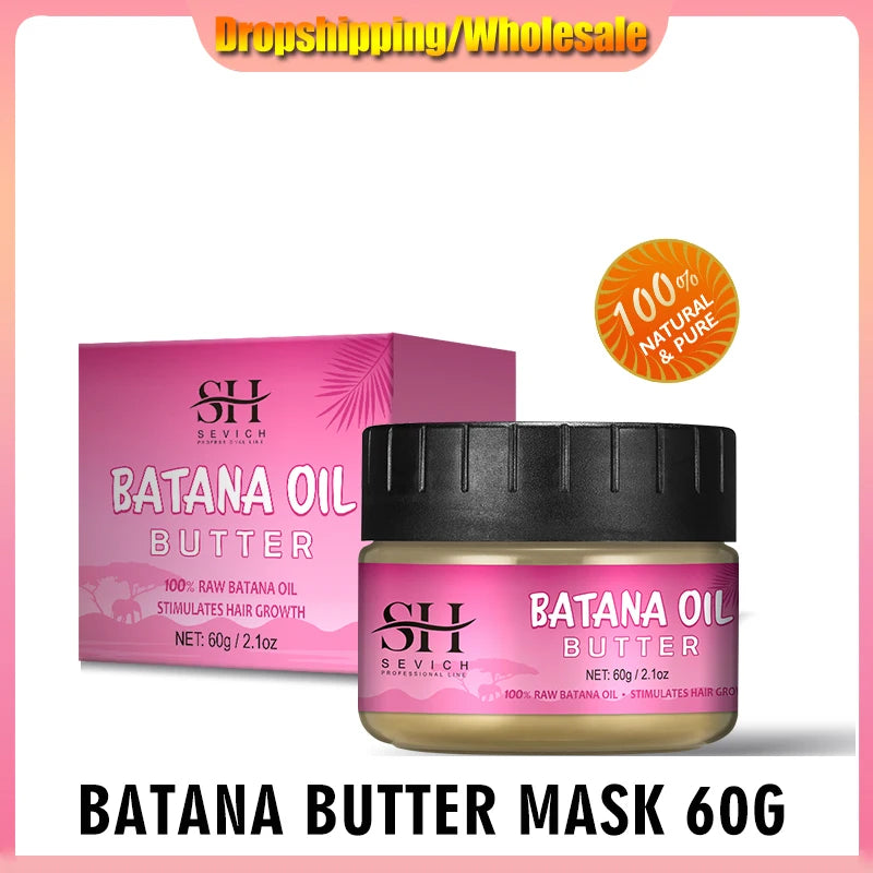 Natural 100% Pure Batana Oil For Hair Growth Batana Oil Butter Hair Mask From Honduras Hair Loss Treatment For Black Men & Women