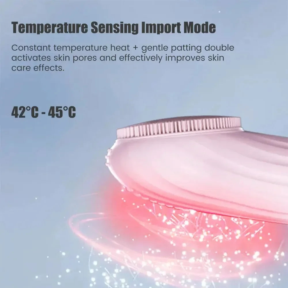 Sonic Waterproof Facial Cleansing Brush for Men & Women Rechargeable Exfoliating Electric Face Scrubber Cleanser Brush