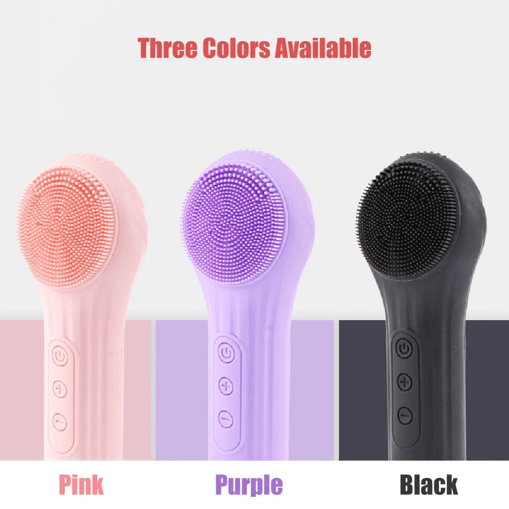 Sonic Waterproof Facial Cleansing Brush for Men & Women Rechargeable Exfoliating Electric Face Scrubber Cleanser Brush