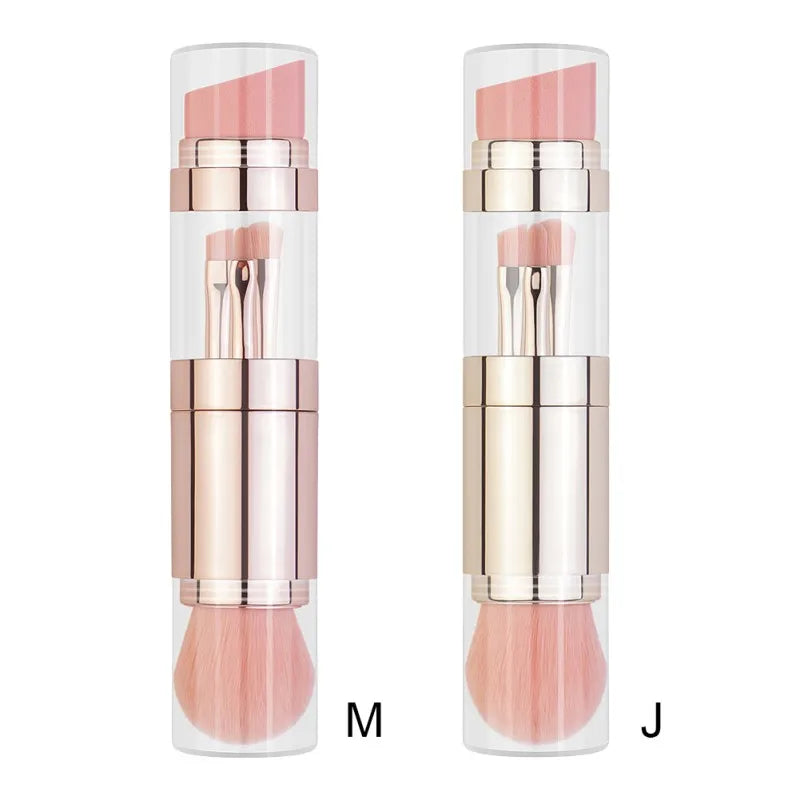 4 In 1 Makeup Brushes Foundation Eyebrow Shadow Concealer Eyeliner Blush Powder Cosmetic Professional Maquiagem Beauty Health