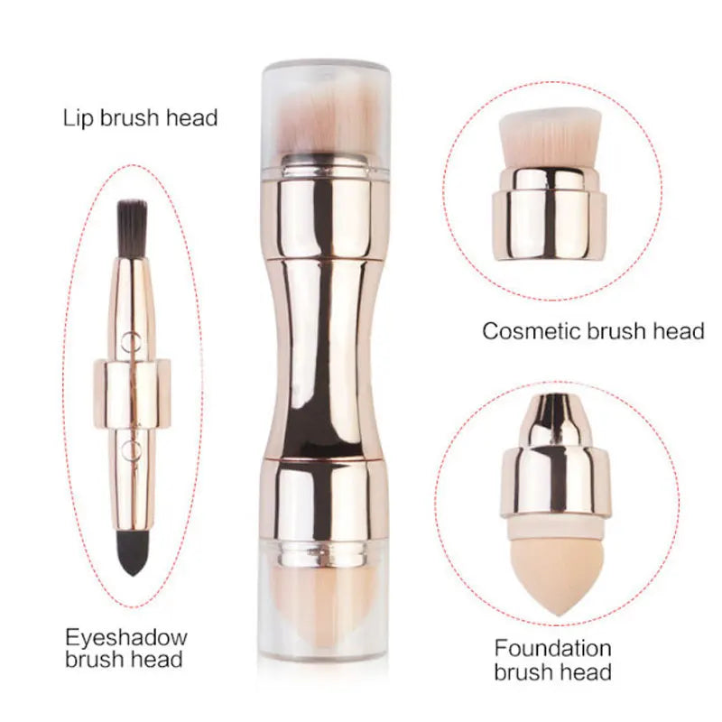 4 In 1 Makeup Brushes Foundation Eyebrow Shadow Concealer Eyeliner Blush Powder Cosmetic Professional Maquiagem Beauty Health