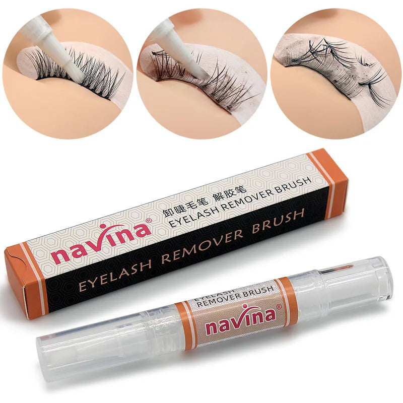 Navina Professional Lash Glue Remover Brush Eyelashes Gel Remover Pen Eyelash Extension 8ml High Quality Lashes Glue Remover