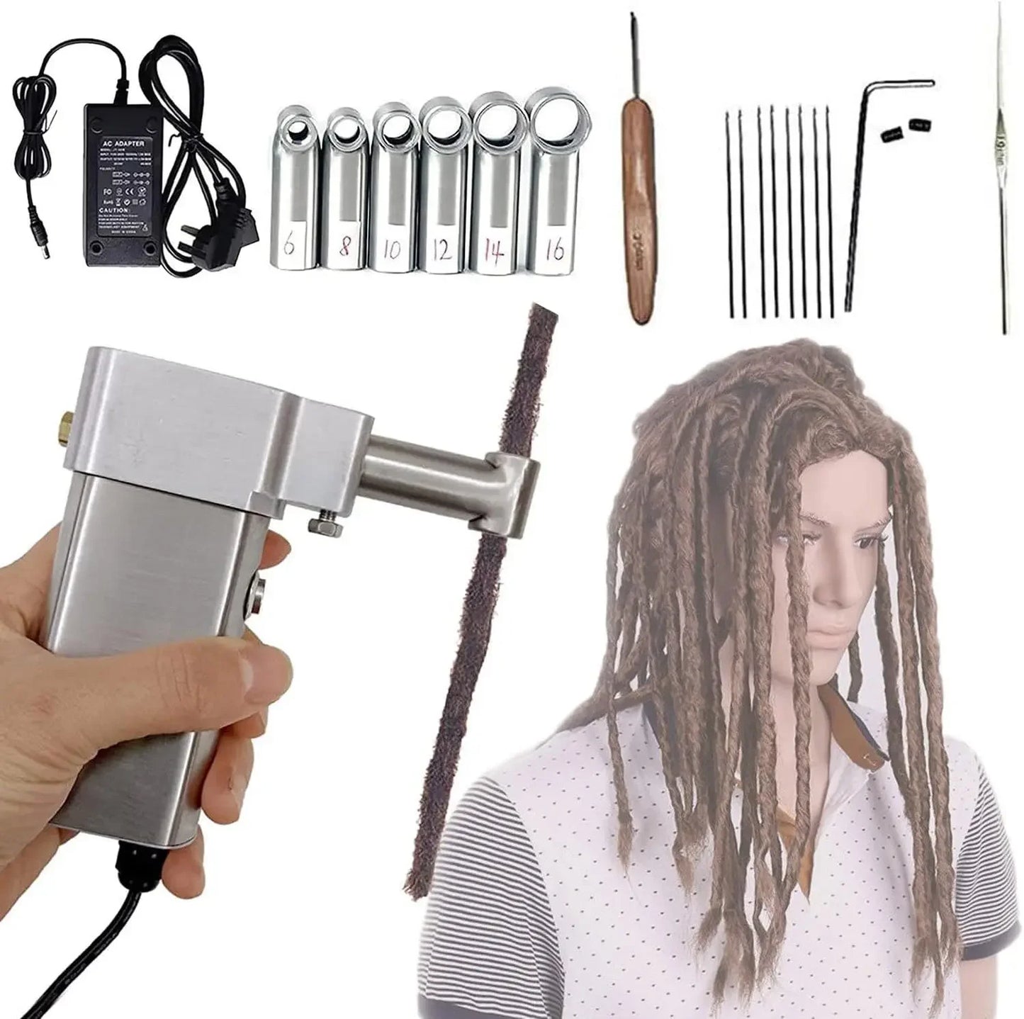 Dreadlocks Machine,Automatic Chemical Fiber Dreadlock Machine for Locs Instant Dreadlock Easily Electric Dreadlocks Machine
