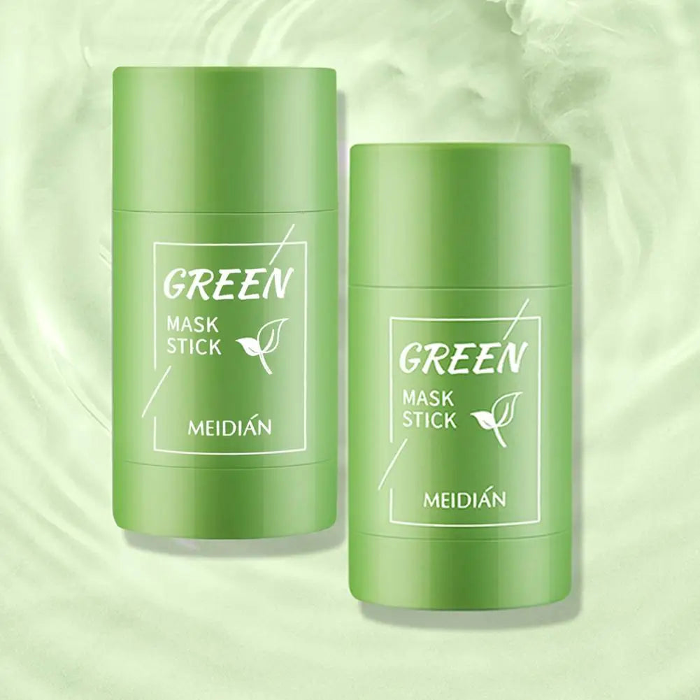 40g Green Tea Mask Stick Facial Remove Blackhead Treat Acne Blemish Black Dots Clean Solid Mask Stick Cream Skin Care