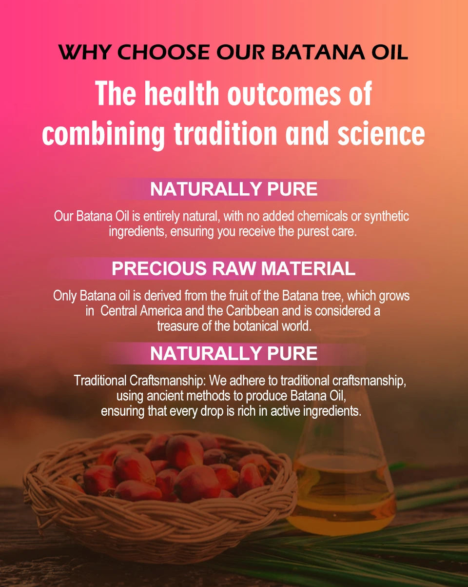 Natural 100% Pure Batana Oil For Hair Growth Batana Oil Butter Hair Mask From Honduras Hair Loss Treatment For Black Men & Women