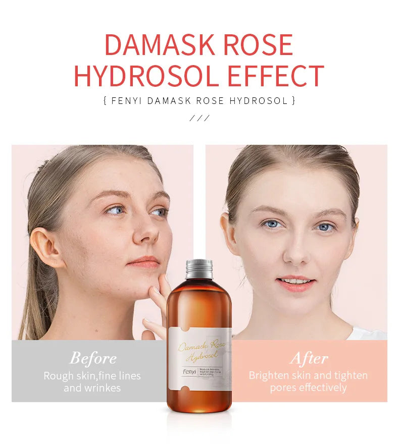 LAIKOU Face Care Rose Water Nourishing Skin Improve Dullness Anti Aging Facial Toner Damask Hydrosol Korean Skincare Products