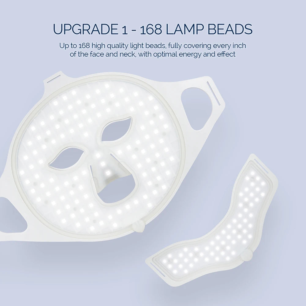 New Silicone LED Face Neck Mask LED Light 7 Colors Photon Skin Care Repair Skin Brightening Rejuvenation mascara led