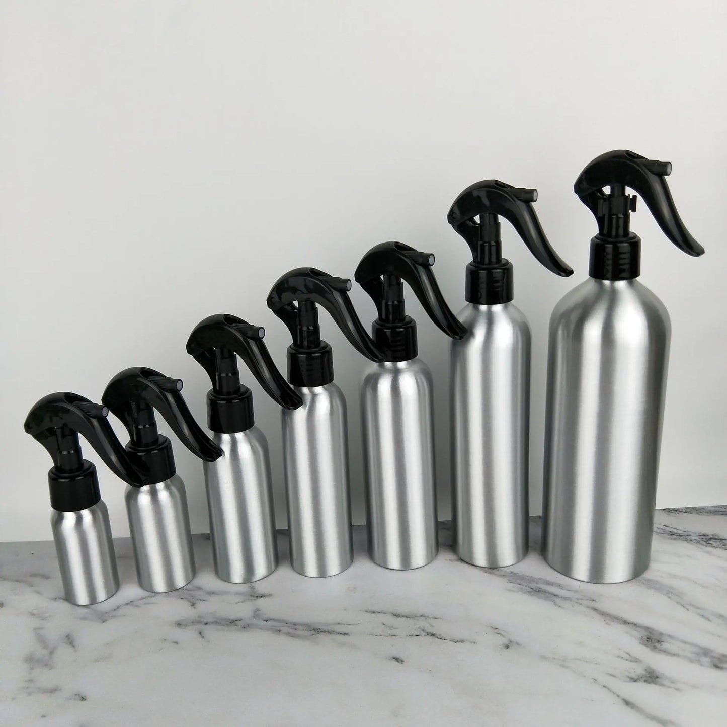 10/20/50pcs 30/50/100/120/150/200/250/500ml Trigger Spray Aluminum Bottle Mist Atomiser Spray Refill Aluminum Bottle JX2309281