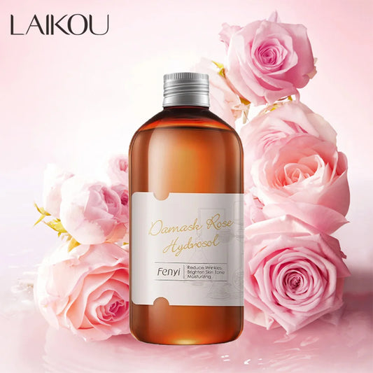 LAIKOU Face Care Rose Water Nourishing Skin Improve Dullness Anti Aging Facial Toner Damask Hydrosol Korean Skincare Products