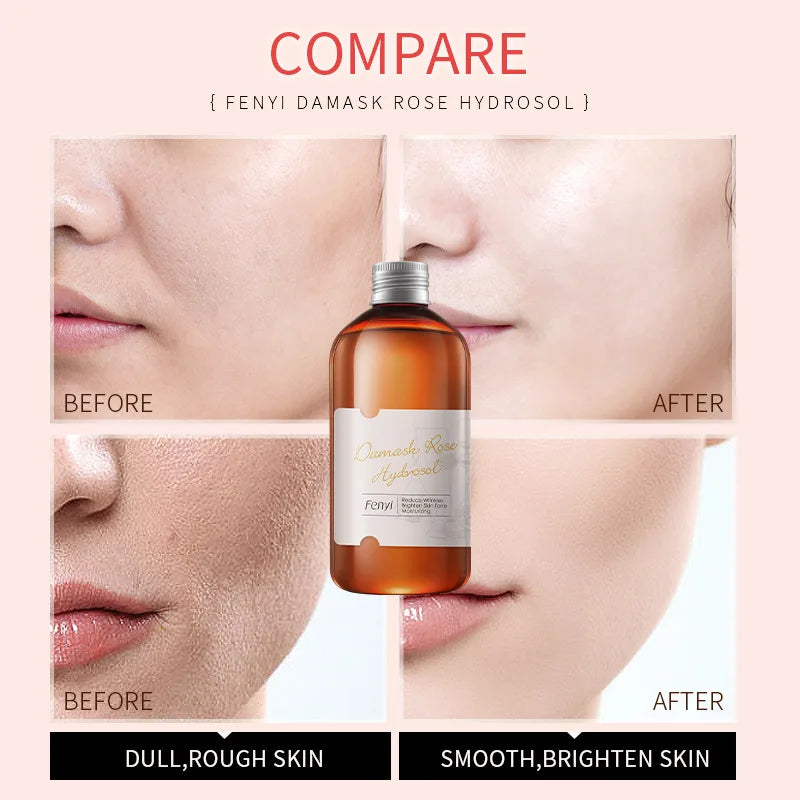 LAIKOU Face Care Rose Water Nourishing Skin Improve Dullness Anti Aging Facial Toner Damask Hydrosol Korean Skincare Products