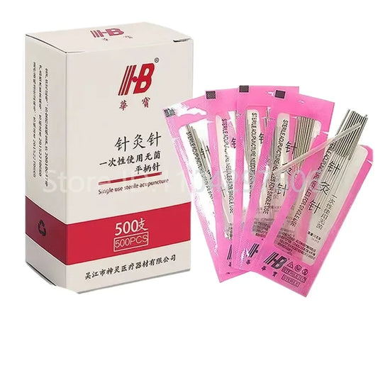 6000 Acupuncture Needles, Single Use,12 Boxes/Lot, 500pcs/Box, 1 Tube/10 Needles, HB