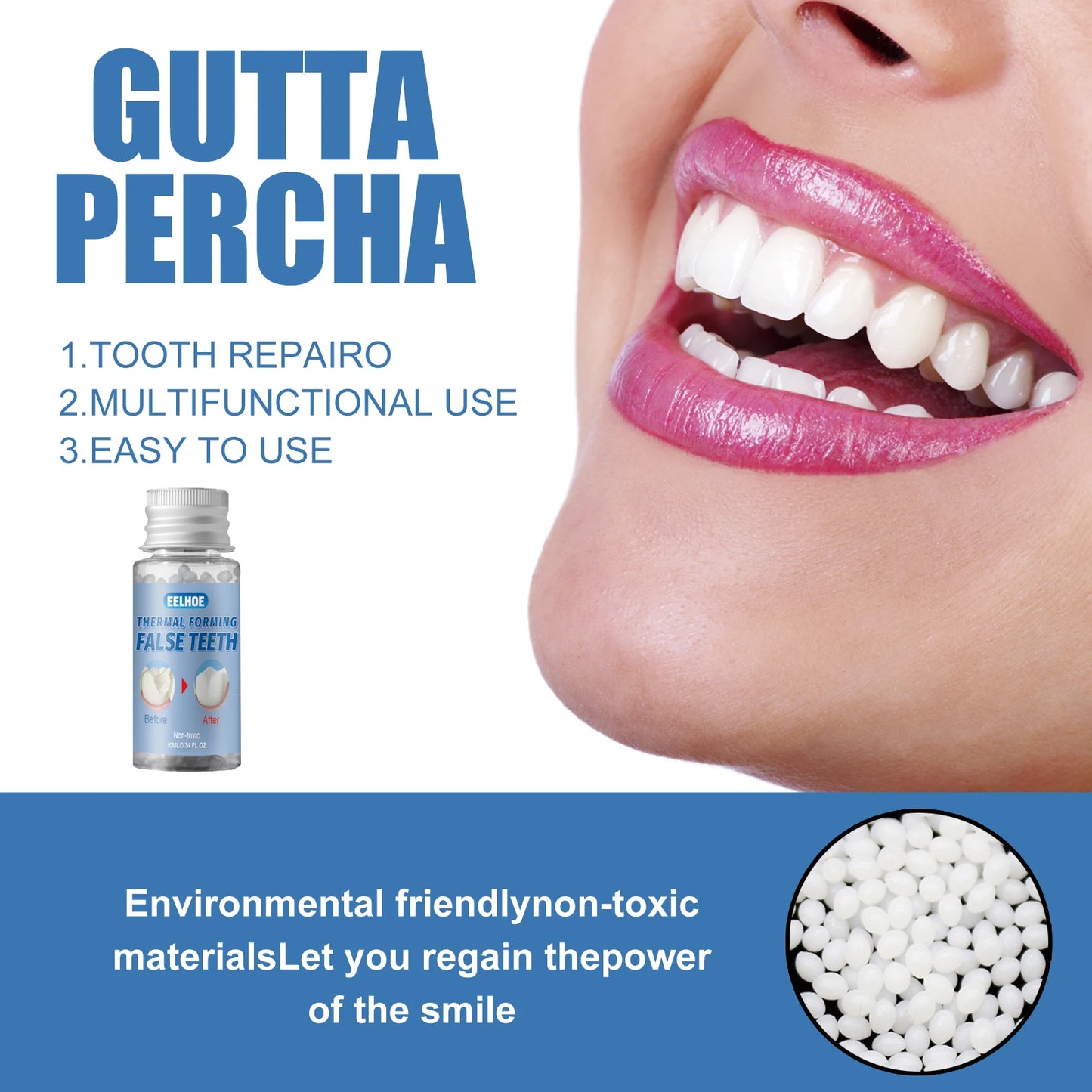 Eelhoe Temporary Dental Restorations Dental Gaps Denture Solid Adhesive Denture Bonding Teeth Whitening - Cosmetic Dentistry