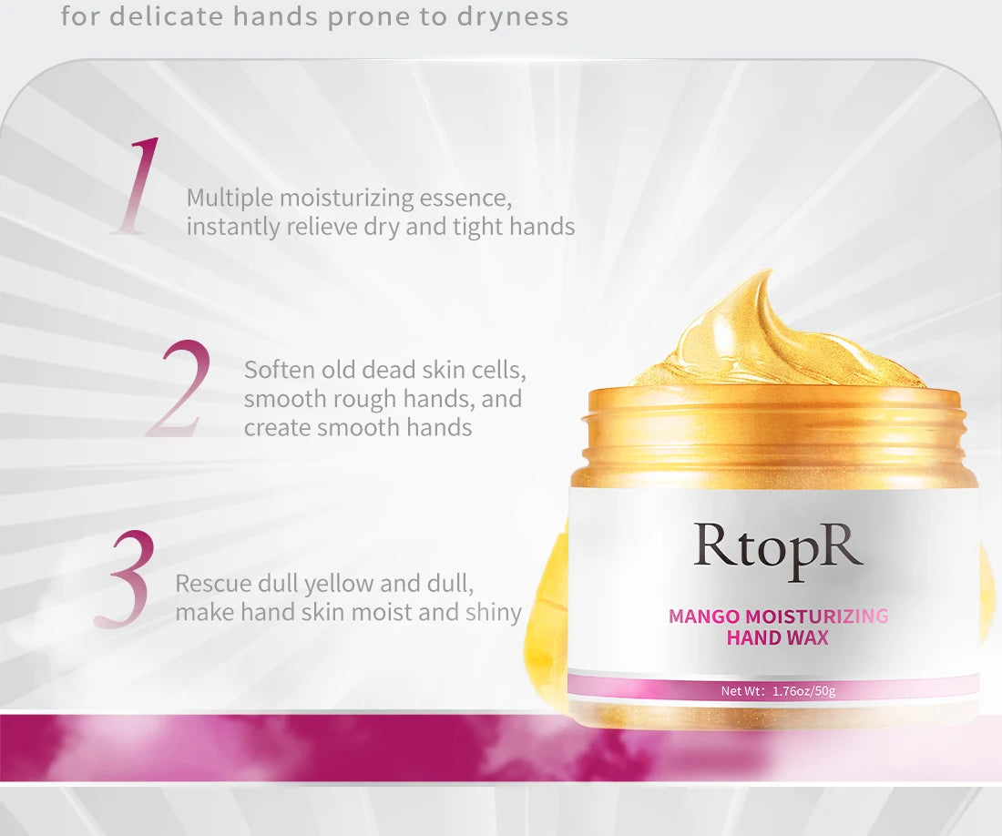 Mango Whitening Hand Mask Wax Moisturizing Repair Exfoliating Calluses Filming Anti-Aging Skin Cream For Women Beauty Health