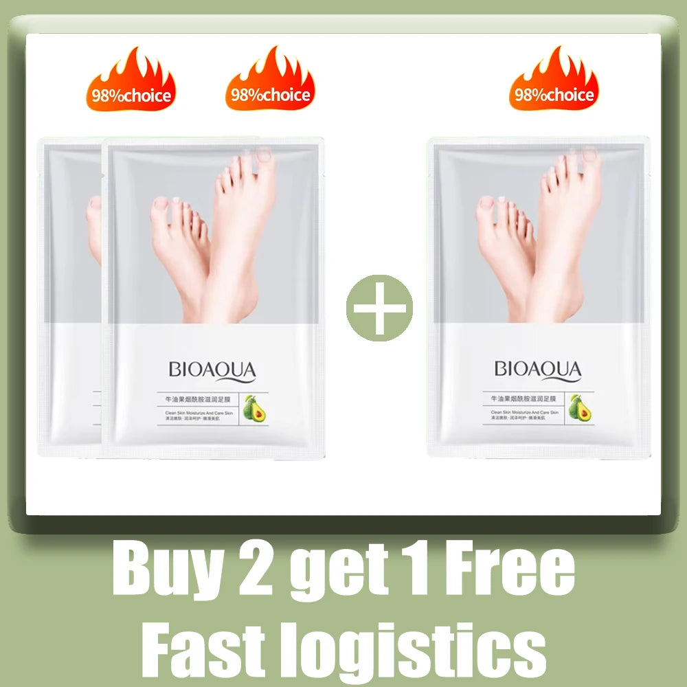 Avocado natural foot mask, exfoliation, spa moisturizing socks, dry elimination, dead skin care