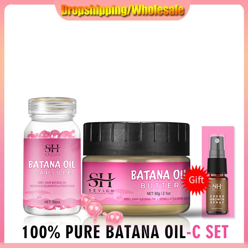 Natural 100% Pure Batana Oil For Hair Growth Batana Oil Butter Hair Mask From Honduras Hair Loss Treatment For Black Men & Women