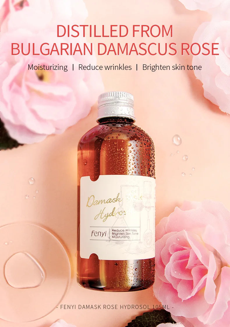 LAIKOU Face Care Rose Water Nourishing Skin Improve Dullness Anti Aging Facial Toner Damask Hydrosol Korean Skincare Products