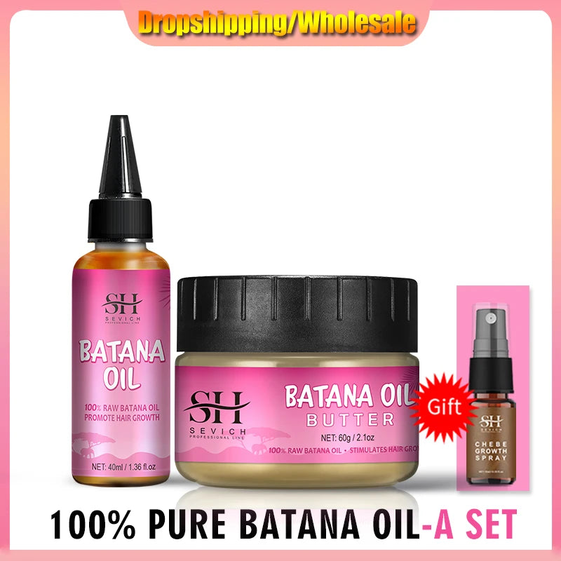 Natural 100% Pure Batana Oil For Hair Growth Batana Oil Butter Hair Mask From Honduras Hair Loss Treatment For Black Men & Women