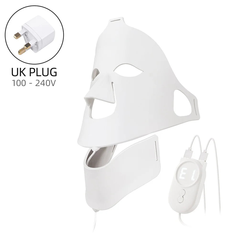New Silicone LED Face Neck Mask LED Light 7 Colors Photon Skin Care Repair Skin Brightening Rejuvenation mascara led
