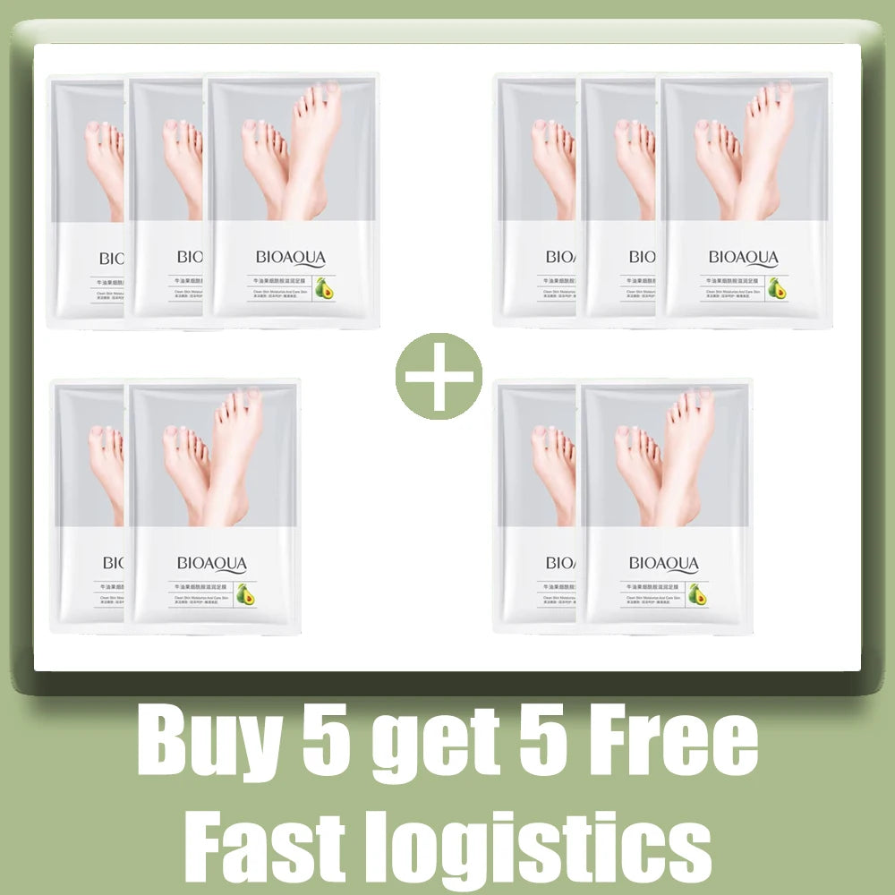 Avocado natural foot mask, exfoliation, spa moisturizing socks, dry elimination, dead skin care