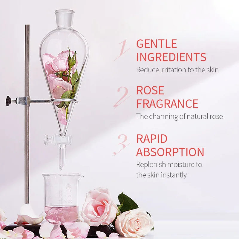 LAIKOU Face Care Rose Water Nourishing Skin Improve Dullness Anti Aging Facial Toner Damask Hydrosol Korean Skincare Products