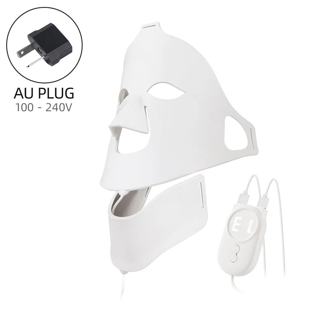 New Silicone LED Face Neck Mask LED Light 7 Colors Photon Skin Care Repair Skin Brightening Rejuvenation mascara led
