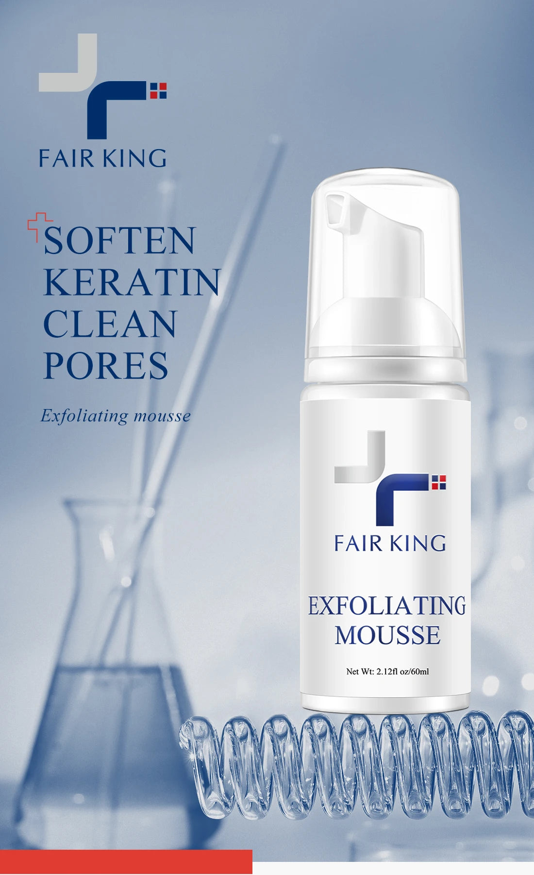 Foaming Exfoliating Mousse Deep Remove Cleaning All Skin Types Wash Face Smooth Moisturizing Skin Exfoliator Unblock Pores 60ML