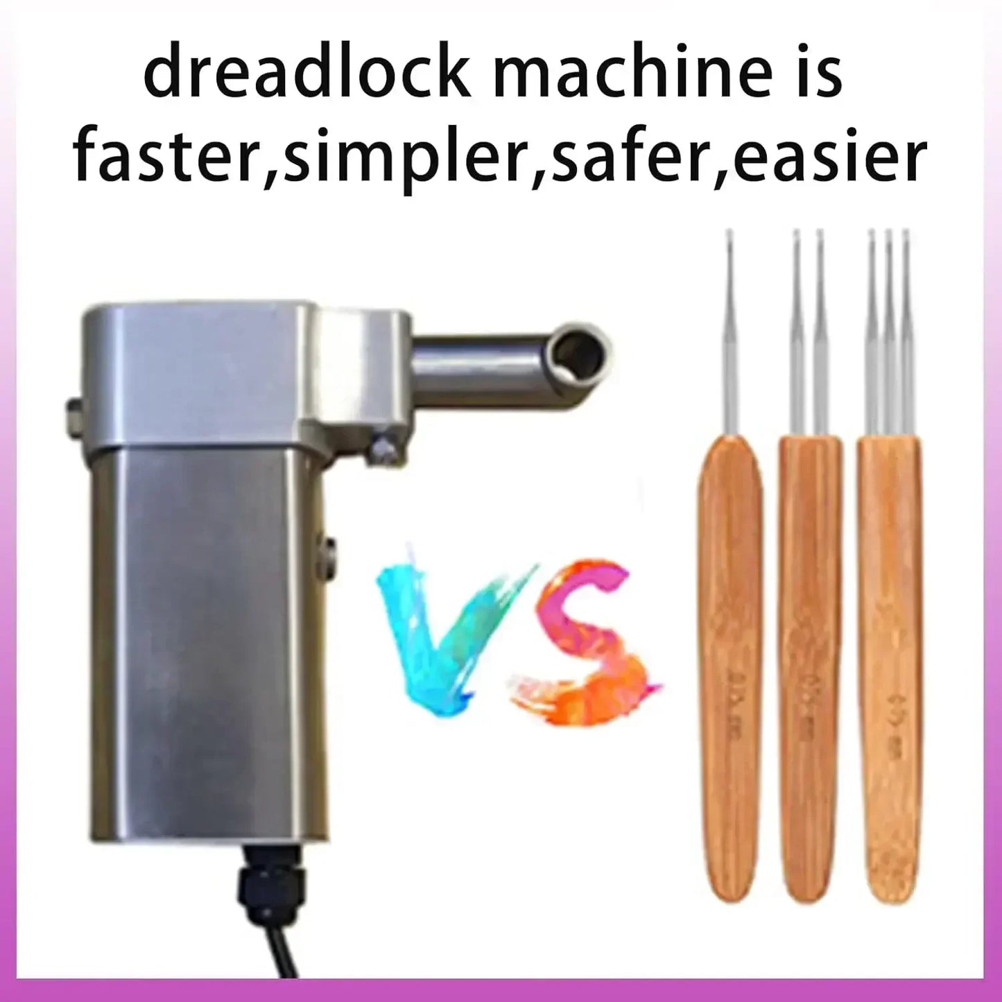 Dreadlocks Machine,Automatic Chemical Fiber Dreadlock Machine for Locs Instant Dreadlock Easily Electric Dreadlocks Machine