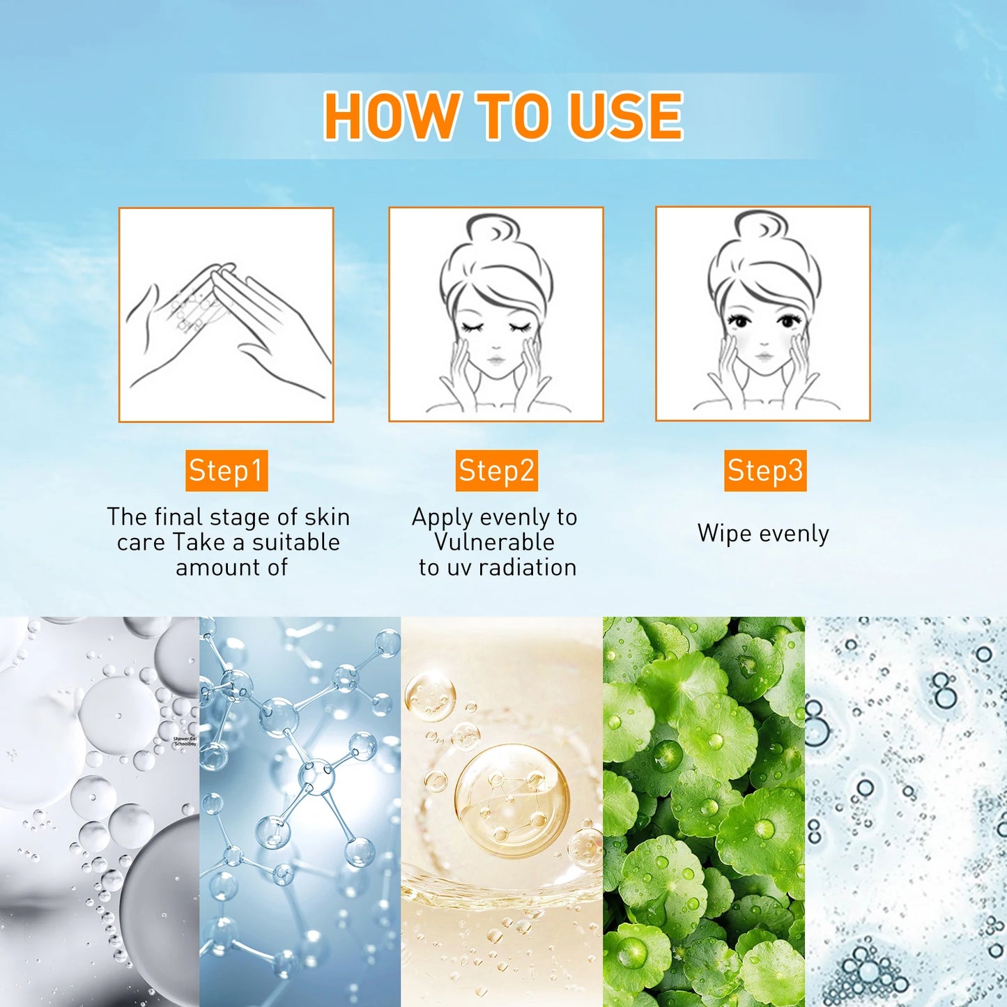 New Invisible Fluid Sunscreen SPF 50+ High Quality Water + Sweat Resistant Hydrating Moisturize Lotion Sunscreen Liquid Cream