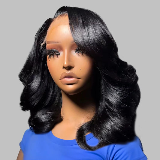 150 Density Curly Short Bob Wig 13x4 HD Lace Frontal Wig Human Hair Boby Wave Lace Frontal Wig Water Wave Wig For Women On Sale