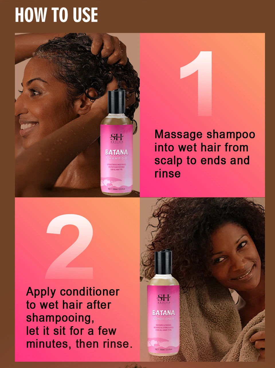Natural 100% Pure Batana Oil For Hair Growth Batana Oil Butter Hair Mask From Honduras Hair Loss Treatment For Black Men & Women