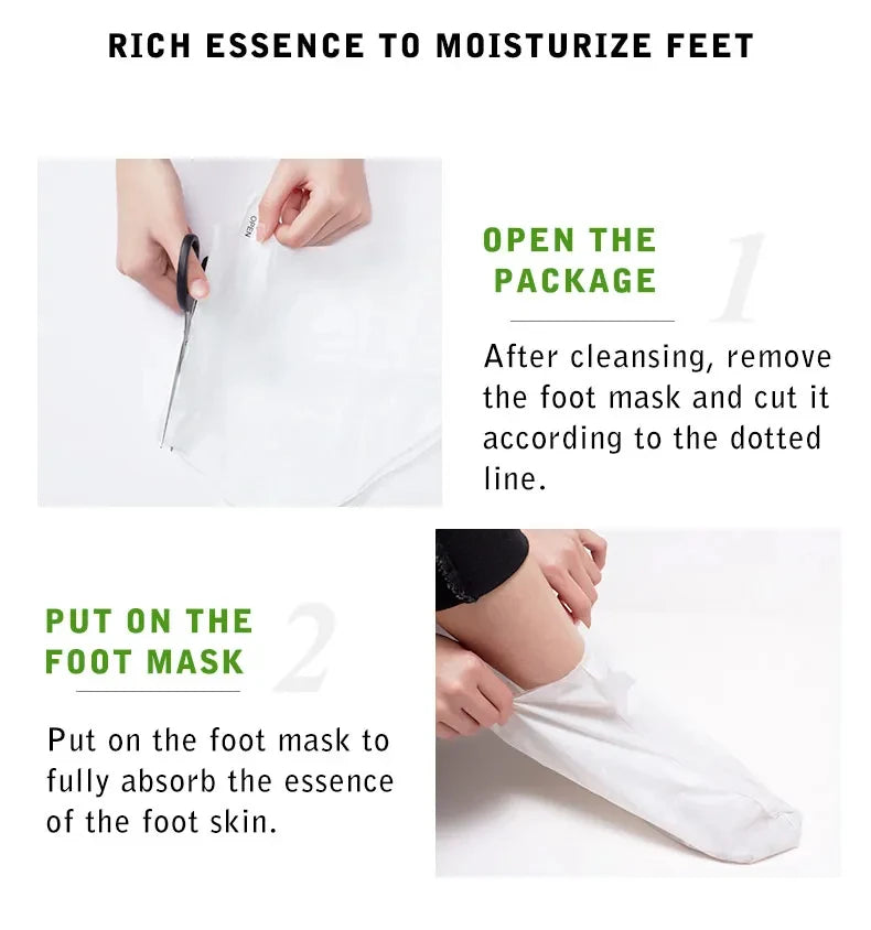 Avocado natural foot mask, exfoliation, spa moisturizing socks, dry elimination, dead skin care