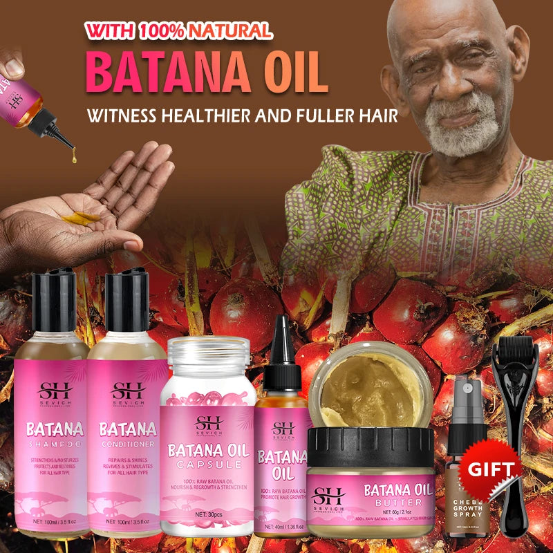 Natural 100% Pure Batana Oil For Hair Growth Batana Oil Butter Hair Mask From Honduras Hair Loss Treatment For Black Men & Women