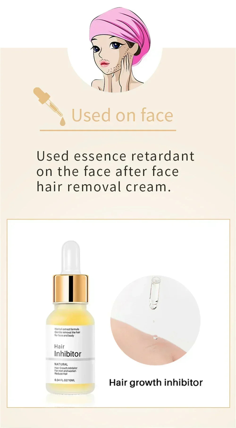 Permanent Hair Inhibition Serum Painless Hair Remover Armpit Woman Legs Arms Inhibiting Hair Growth Inhibitor Depilatory Care