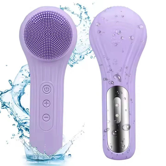 Sonic Waterproof Facial Cleansing Brush for Men & Women Rechargeable Exfoliating Electric Face Scrubber Cleanser Brush